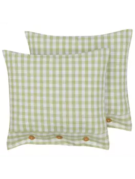 Декоративная подушка Beliani 2er Set Deko TALYA, цвет grn/wei/heller holzfarbton