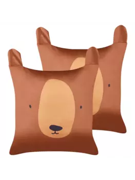 Декоративная подушка Beliani 2er Set Deko TEDDYBEAR, коричневый