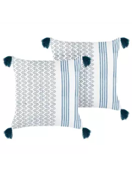 Декоративная подушка Beliani 2er Set Deko TILIA, цвет wei/blau