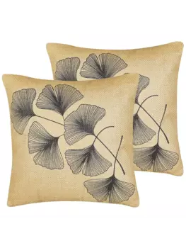 Декоративная подушка Beliani 2er Set Deko WAKAD, цвет beige/schwarz