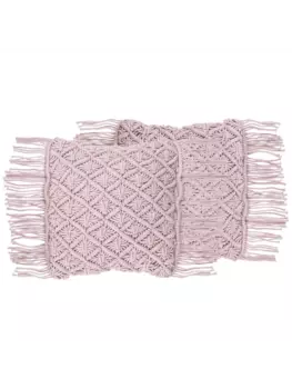 Декоративная подушка Beliani 2er Set Deko YANIKLAR, розовый