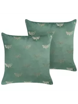Декоративная подушка Beliani 2er Set Deko YUZURI, цвет grn/gold
