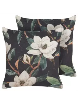 Декоративная подушка Beliani 2er Set Deko ZAHRIYE, цвет schwarz/bunt