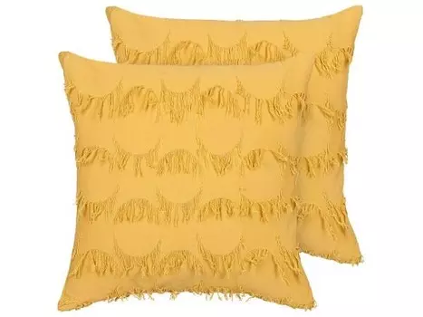Декоративная подушка Beliani AGASTACHE, 45x45x45 см, желтый