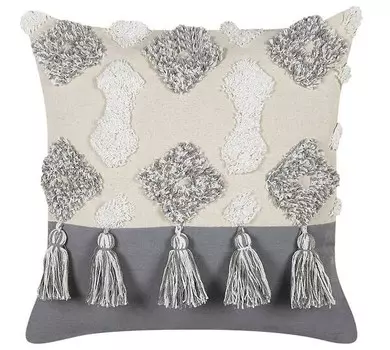 Декоративная подушка Beliani ALOCASIA, 45x45x10 см цвет beige/grau/wei