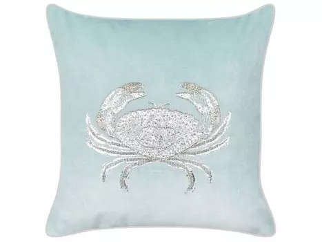 Декоративная подушка Beliani BOSSIELLA, 45x45x45 см цвет blau/hellblau/silber