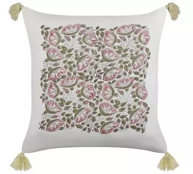 Декоративная подушка Beliani CARISSA, 45x45x45 см цвет grn/multicolor/pink/wei