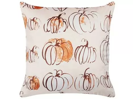 Декоративная подушка Beliani CUCURBITA, 45x45x45 см цвет beige/orange/wei