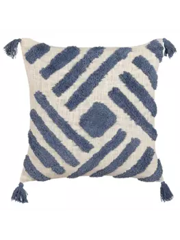 Декоративная подушка Beliani Deko JACARANDA, цвет blau/beige