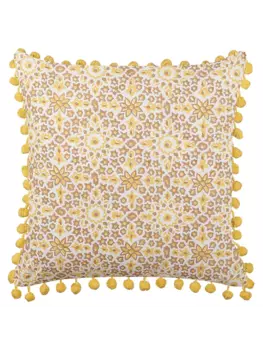 Декоративная подушка Beliani Deko LYCROIS, цвет gelb/wei/braun