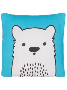 Декоративная подушка Beliani Deko WARANASI, цвет blau/wei/schwarz