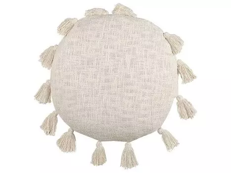 Декоративная подушка Beliani MADIA, 45x45x45 см цвет beige/creme
