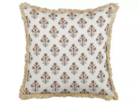 Декоративная подушка Beliani OMORIKA, 45x45x45 см цвет beige/creme/multicolor/orange/wei