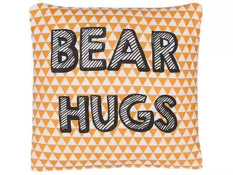 Декоративная подушка Beliani RADZKOT, 40x40x40 см цвет schwarz/orange/wei