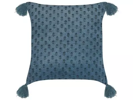 Декоративная подушка Beliani RIBES, 45x45x45 см цвет blau/dunkelblau