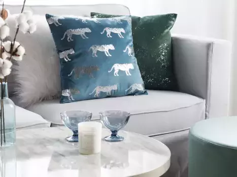 Декоративная подушка Beliani, синий