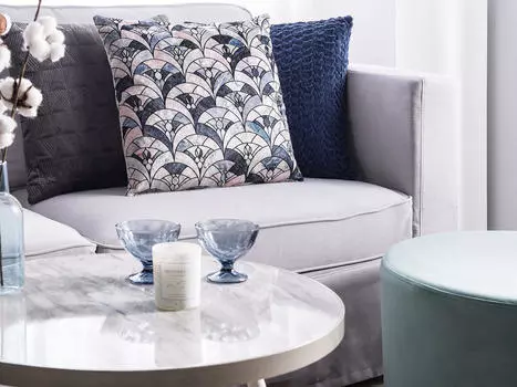 Декоративная подушка Beliani, темно-синий