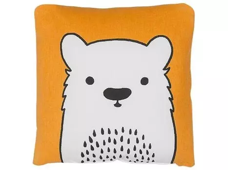 Декоративная подушка Beliani WARANASI, 45x45x45 см цвет schwarz/orange/wei