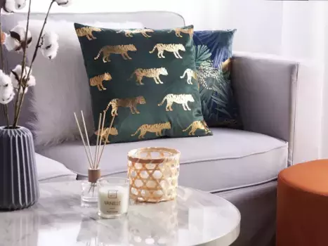 Декоративная подушка Beliani, зеленый