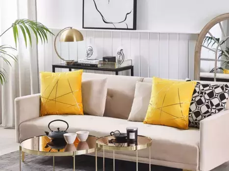 Декоративная подушка Beliani, желтый