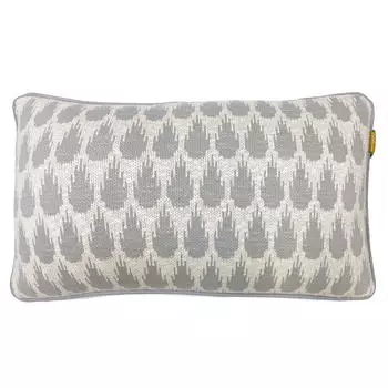 Декоративная подушка botanical mini вязаная серая 35x60 Malagoon, серый