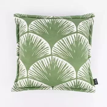 Декоративная подушка Clif геометрические арки темно-зеленый белый 45х45см Lemetex