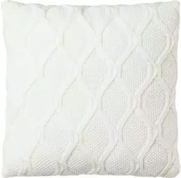 Декоративная подушка Creativ deco с вязаной аппликацией, включая наполнитель, 45х45 см 45,00х45,00 см, кремовый