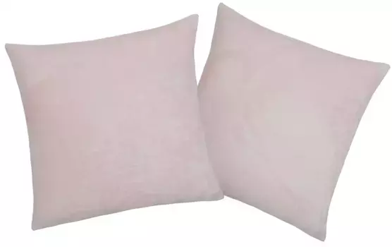Декоративная подушка для дома "Джиль", из очень мягкого и приятного флиса, чехлы без наполнителя, 2 шт My home 40х40 см, розовый