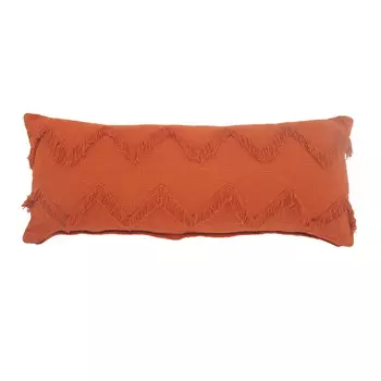 Декоративная подушка для поясницы Ox Bay Solid Cinnamon Chevron Shag 14 x 36 дюймов, красный