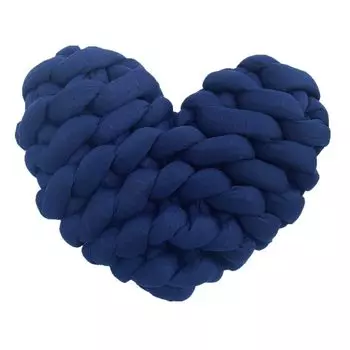 Декоративная подушка дышащая ручная работа в форме сердца модный домашний диван тканая подушка товары для дома-темно-синий Stuttg
