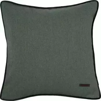 Декоративная подушка Esprit "Арфа", с кантом и аппликацией, чехол без наполнения, 1 шт 38х38 см, темно-зеленый