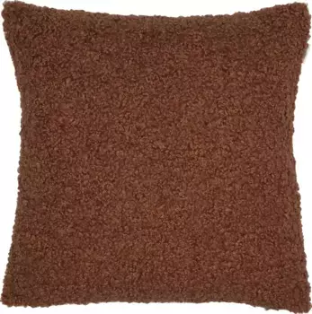 Декоративная подушка Esprit "Тедди", в виде пушистого плюшевого мишки, двусторонний чехол без наполнителя, 1 шт 45х45 см, оранжевый/медный