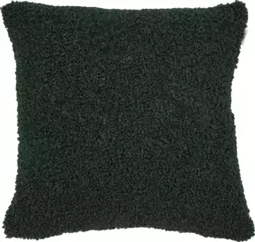 Декоративная подушка Esprit "Тедди", в виде пушистого плюшевого мишки, двусторонний чехол без наполнителя, 1 шт 45х45 см, темно-зеленый/зеленый