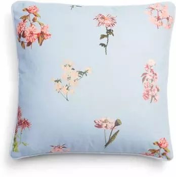 Декоративная подушка Essenza из полиэстера и бархата Annebella цвет Дзен синий размер 50х50