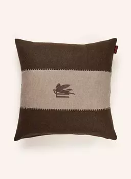 Декоративная подушка Etro Home, 45x45 см, цвет dunkelbraun/beige