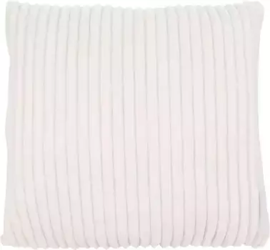Декоративная подушка Gzze "декоративная подушка под вельвет", в тон пледу под вельвет, чехол на подушку с наполнителем, 1 шт 50х50 см, кремовый