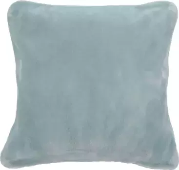 Декоративная подушка Gzze "Premium Cashmere-Feeling Cushion", в тон одеялу Premium Cashmere-Feeling, чехол на подушку с наполнителем 50х50 см, цвет aqua + unifarben