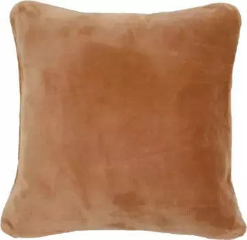 Декоративная подушка Gzze "Premium Cashmere-Feeling Cushion", в тон одеялу Premium Cashmere-Feeling, чехол на подушку с наполнителем 50х50 см, песочный