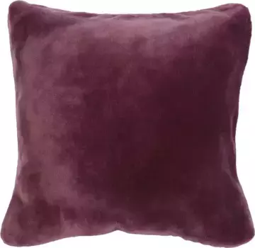 Декоративная подушка Gzze "Premium Cashmere-Feeling Cushion", в тон одеялу Premium Cashmere-Feeling, чехол на подушку с наполнителем 50х50 см, цвет beere + unifarben