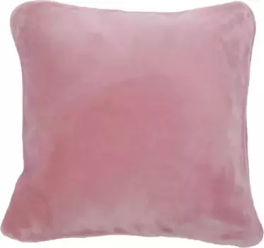 Декоративная подушка Gzze "Premium Cashmere-Feeling Cushion", в тон одеялу Premium Cashmere-Feeling, чехол на подушку с наполнителем 50х50 см, цвет altrosa + unifarben