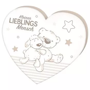 Декоративная подушка Herding Lieblingsmensch Herz, 33x29x5 см цвет beige/wei