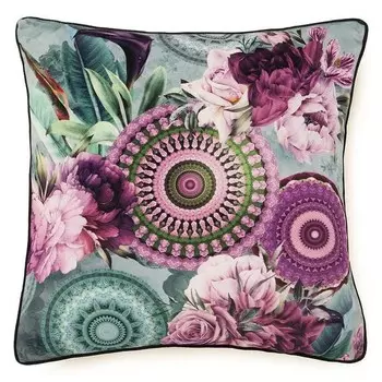 Декоративная подушка HIP Bandhura, 48x48x10 см цвет grau/violett/grn