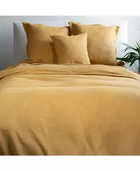 Декоративная подушка из 100% французского льна — 20 x 20 дюймов Bokser Home, желтый