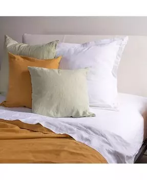 Декоративная подушка из 100% французского льна — 20 x 20 дюймов Bokser Home, зеленый