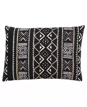 Декоративная подушка из грязевой ткани, 14 x 20 дюймов Saro Lifestyle, черный