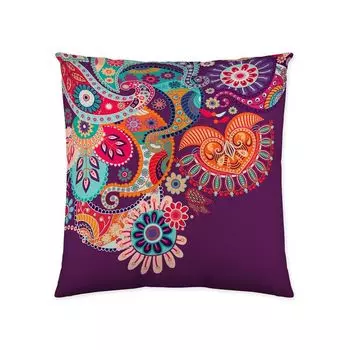 Декоративная подушка из хлопка etrea mandala Purple 40 x 40 см - декоративный чехол без наполнения подушки - стандартный чехол для дивана, гостиной, спальни - принт с обеих сторон и молния Etrea Himmlische Qualitt, фиолетовый