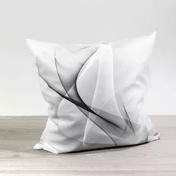 Декоративная подушка из Lysel - серый Абстракция 50х50, чехол на подушку из полиэстера, декоративная подушка