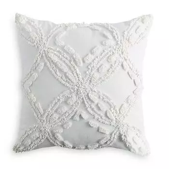 Декоративная подушка из синели металлик, 18 x 18 дюймов Peri Home, цвет Ivory/Cream