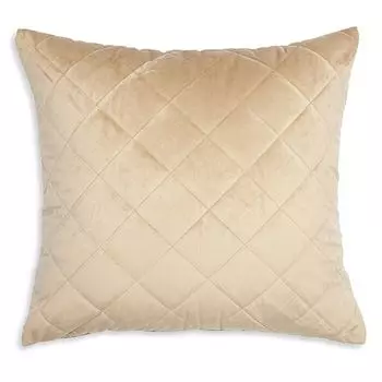 Декоративная подушка из стеганого бархата Frette, цвет Tan/Beige