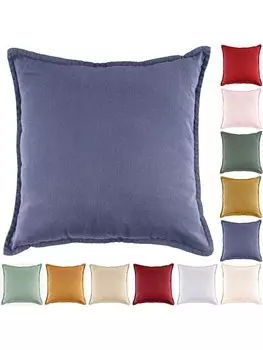 Декоративная подушка JACK Deko 45x45cm Baumwolle inkl Fllung Einfarbig, синий